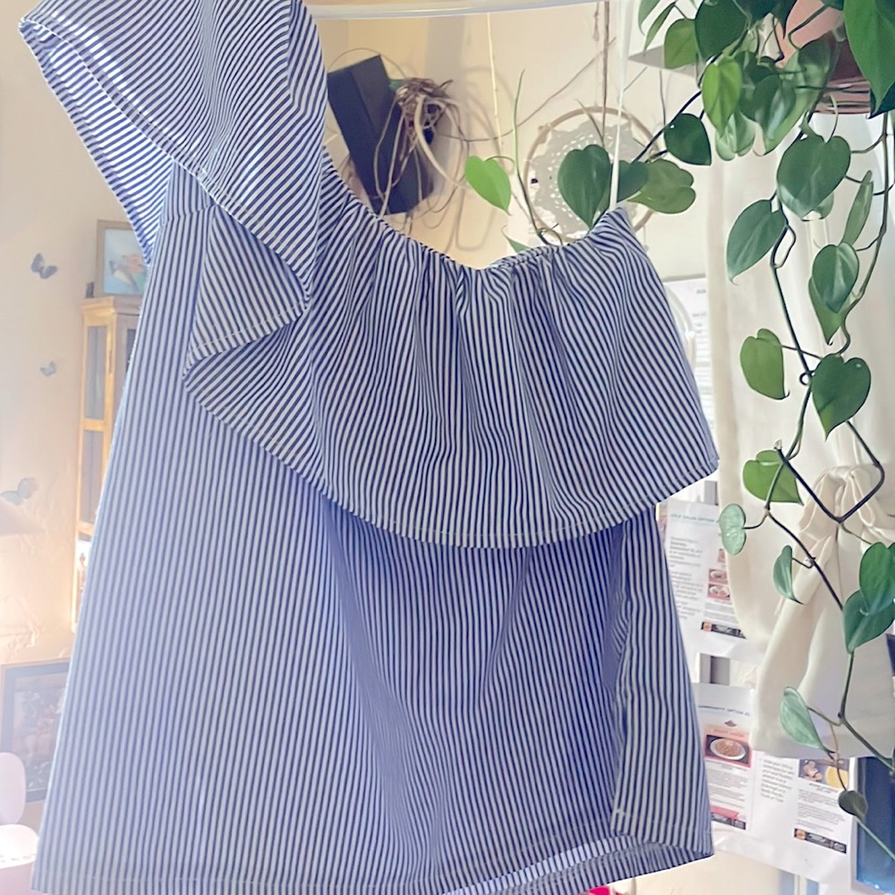 Off the shoulder Nautical blouse